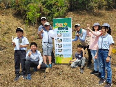 學童盼親手栽植的臺灣梭羅木可成為野生動物喜愛的家園