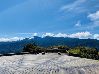 一望無際眺望群山的小笠原觀景平台