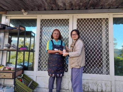 林業保育署嘉義分署向阿里山達邦村鄰近村民宣導人熊遭遇因應